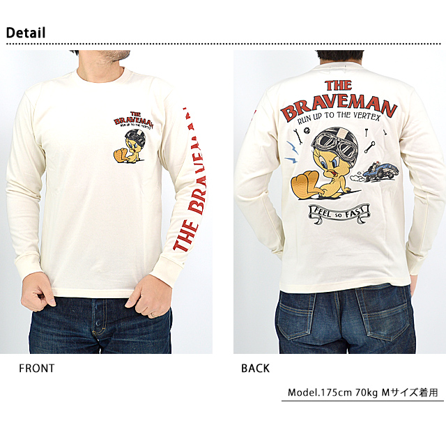 BR×LOONEYコラボ 天竺ロングTシャツ The BRAVE-MAN LTB-2302 ブレイブ 