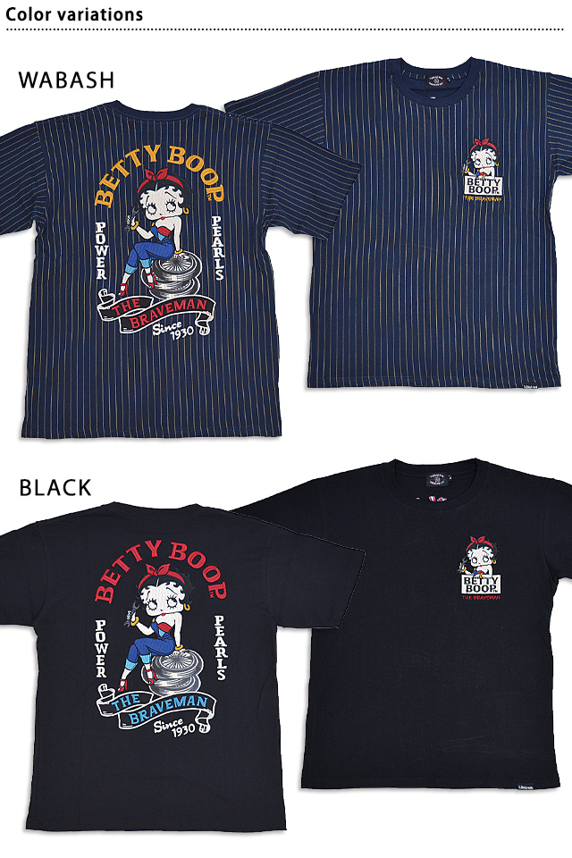 新品　THE BRAVE-MAN X Betty-Boop WABASHシャツ