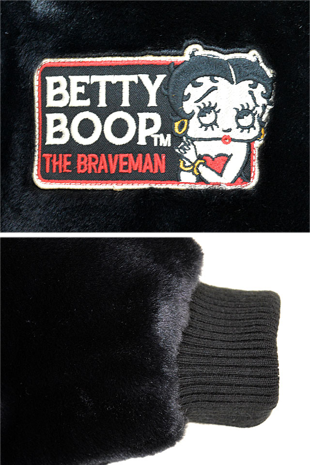 BR×BETTYコラボ ファースカジャン The BRAVE-MAN BBB-2358 ブレイブマン ベティーちゃん 刺繍 リバーシブル