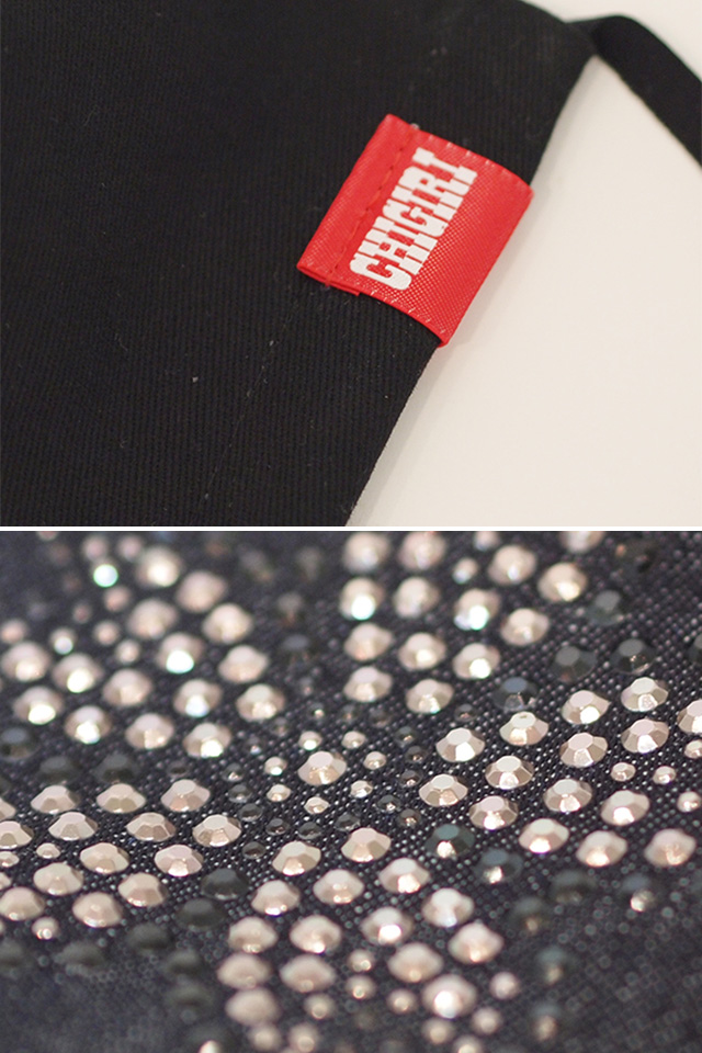 桜ラインストーンマスク Bigサイズ Chigiri ちぎり 和柄 和風 さくら デニム