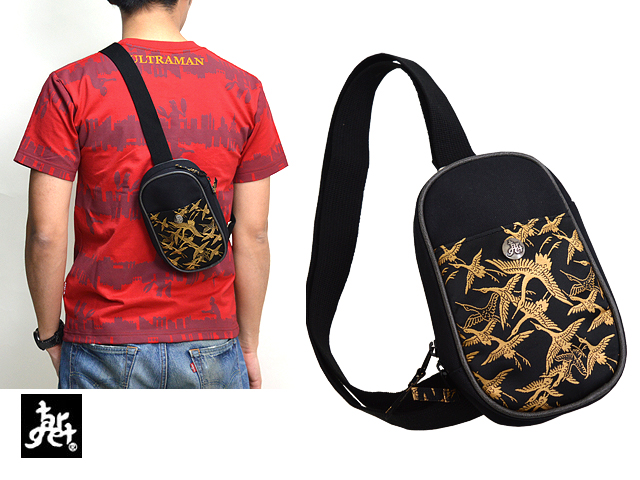 金襴鶴柄ミニボディバッグ Tgs 1272 ターゲット 和柄 Target 日本製 かばん ツル Bag