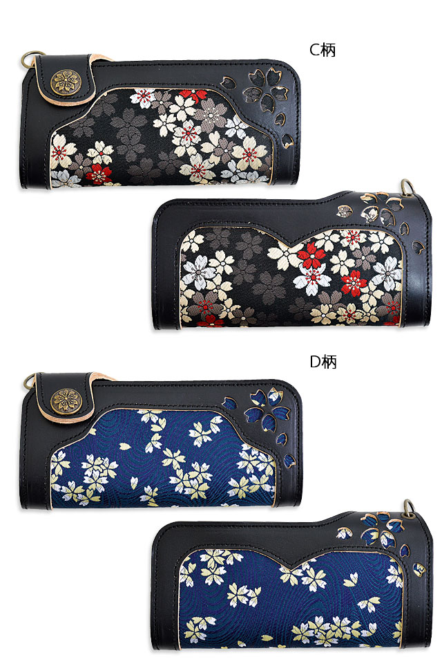 メンズファッション 財布、帽子、ファッション小物 桜金襴×レザーウォレット◆TARGET(ターゲット)