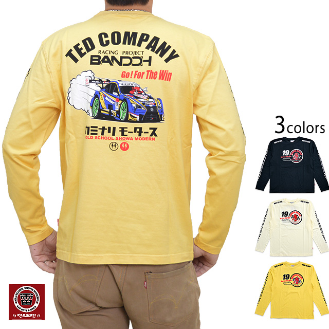 TEDMAN×カミナリ×RACINGPROJECT BANDOHコラボ長袖Tシャツ カミナリ TDKMLT-90 坂東レーシング