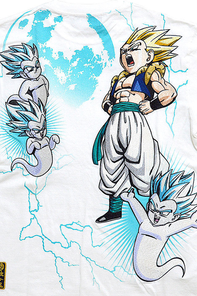 ドラゴンボールコラボ フュージョン半袖Tシャツ「ゴテンクス」 絡繰魂 212081 和柄 和風 刺繍 コラボ