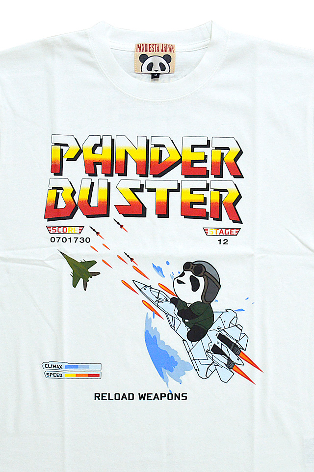 パンダーバスター半袖tシャツ Pandiesta Japan パンディエスタ パンダ ミリタリー メンズ