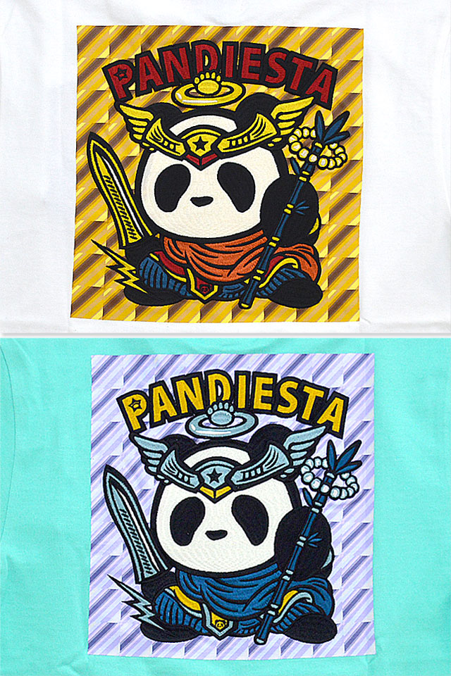 キラキラシール半袖tシャツ Pandiesta Japan パンディエスタジャパン パンダ ビックリマン