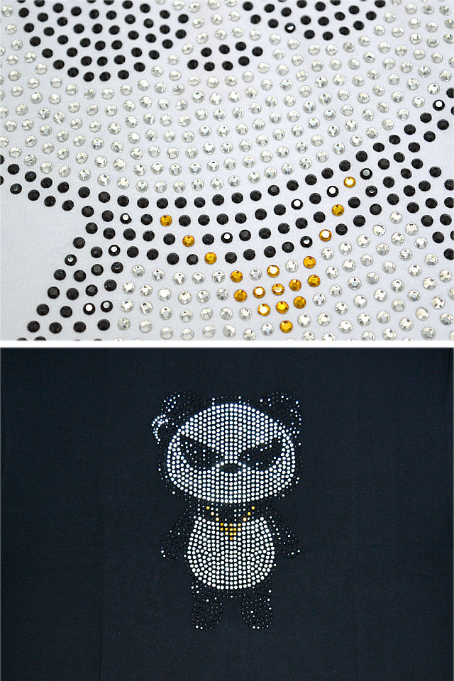 B/W-PDJ RELAXシリーズ ラインストーンパンダBIG Tee PANDIESTA B/W-PDJ RELAXシリーズ ラインストーンパンダBIG Tee PANDIESTA