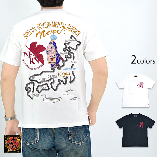 EVANGELION×錦 舞妓綾波地図柄半袖Tシャツ◆錦