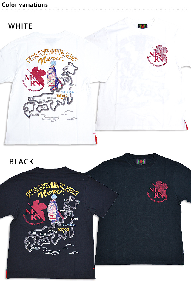 EVANGELION×錦 舞妓綾波地図柄半袖Tシャツ◆錦