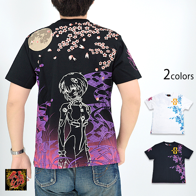 EVANGELION×錦 枝垂れ桜綾波半袖Tシャツ◆錦