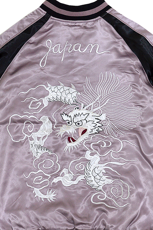 白龍柄刺繍スカジャン Japanesque ジャパネスク アウター サクラスタイル 和柄アイテム 白龍柄刺繍スカジャン Japanesque ジャパネスク アウター サクラスタイル 和柄アイテム
