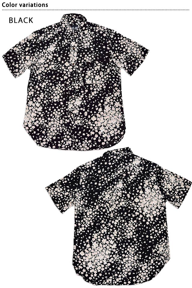 二越縮緬半袖レギュラーシャツ「桜吹雪」◆衣櫻