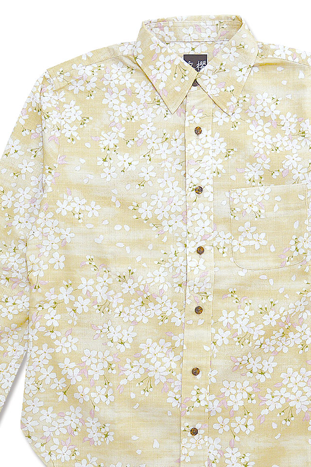 長袖レギュラーシャツ「霞舞桜」◆衣櫻