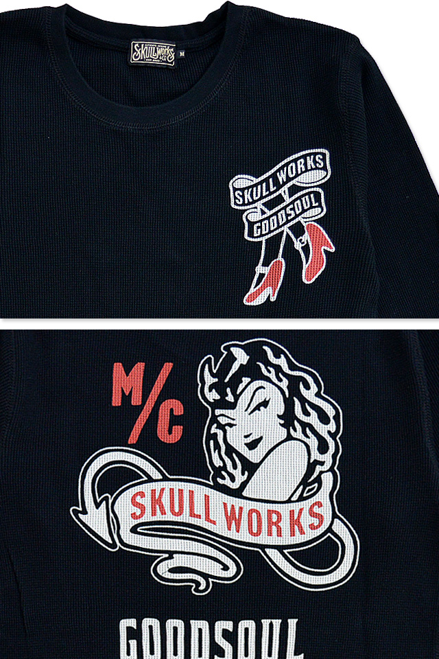 デビルガールサーマル長袖tシャツ スカルワークス Skull Works ロングｔシャツ