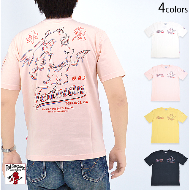 ピンストライプ半袖Tシャツ◆TEDMAN/テッドマン