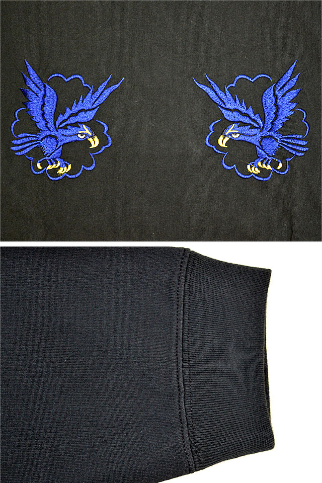 スカ刺繍ロングTシャツ「EAGLE,TIGER＆DRAGON」 テーラー東洋
