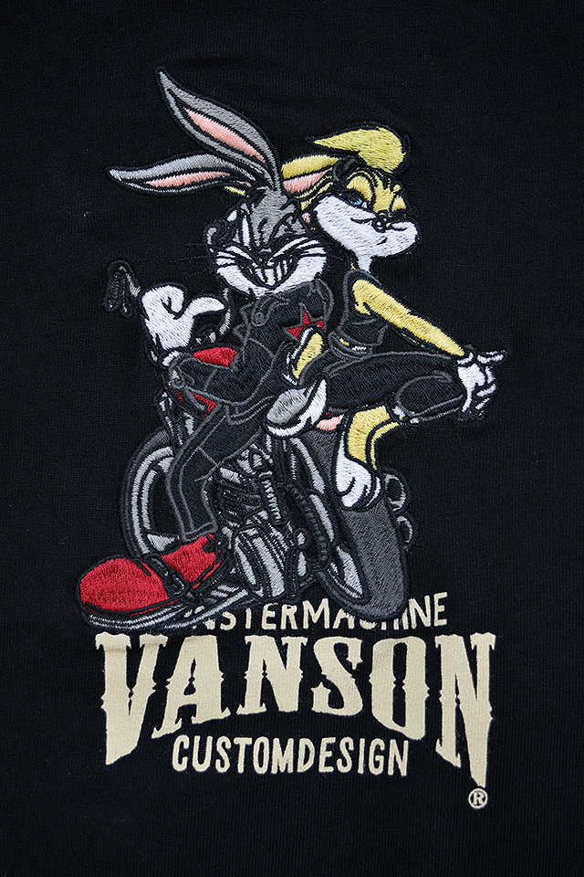 Vanson Looney Tunesコラボ 天竺長袖tシャツ Vanson Ltv 925 バンソン ヴァンソン 刺繍 バッグスバニー