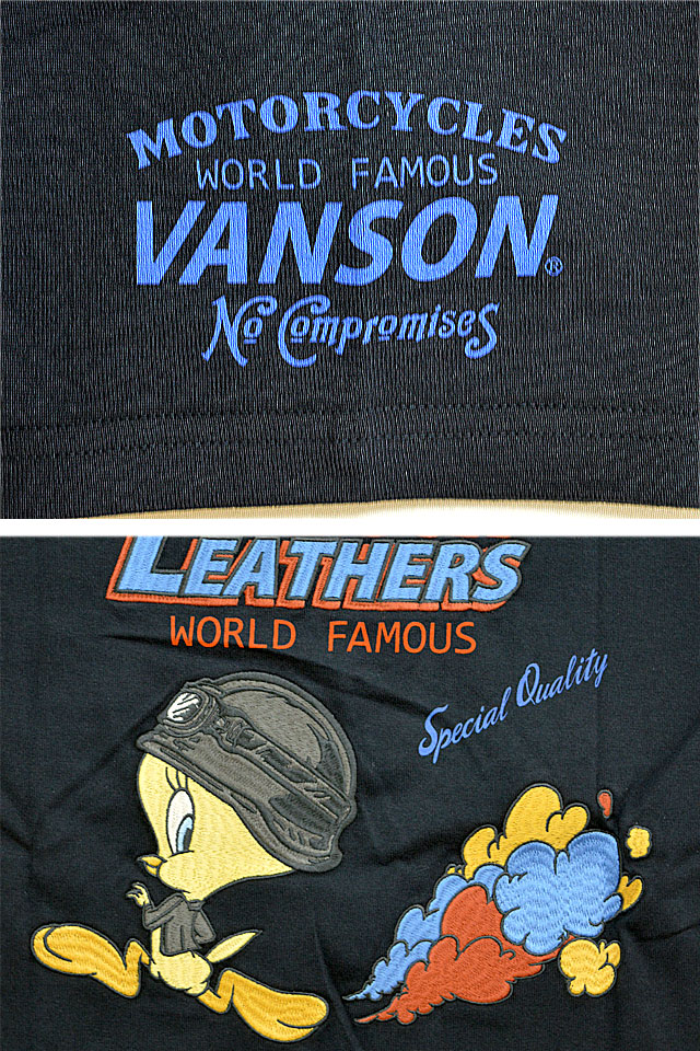 vanson×LOONEY TUNESコラボ 天竺半袖Tシャツ vanson LTV-2213
