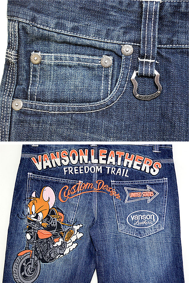 vanson×TOM&JERRYコラボ デニムパンツ vanson TJV-2333 vanson×TOM&JERRYコラボ デニムパンツ vanson TJV-2333